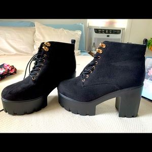 Black Platform Shoes Size 11